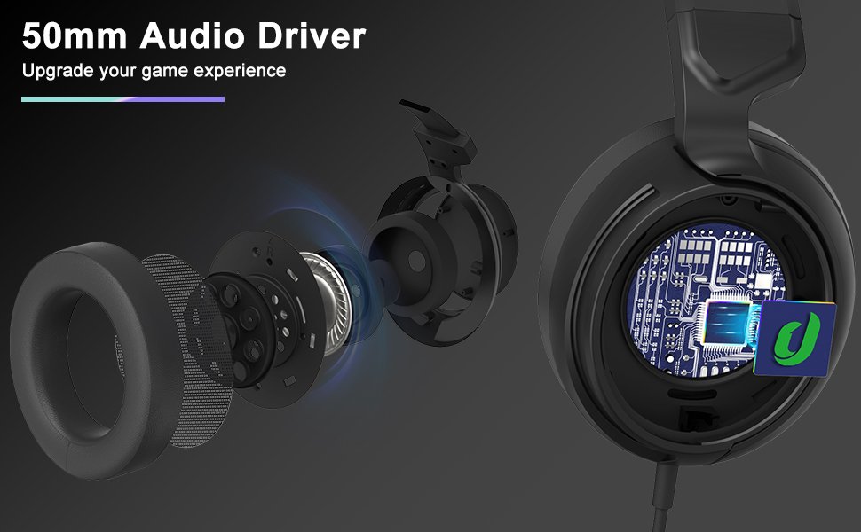 Jeecoo VU Pro Gamg Headset with RGB Lights 536