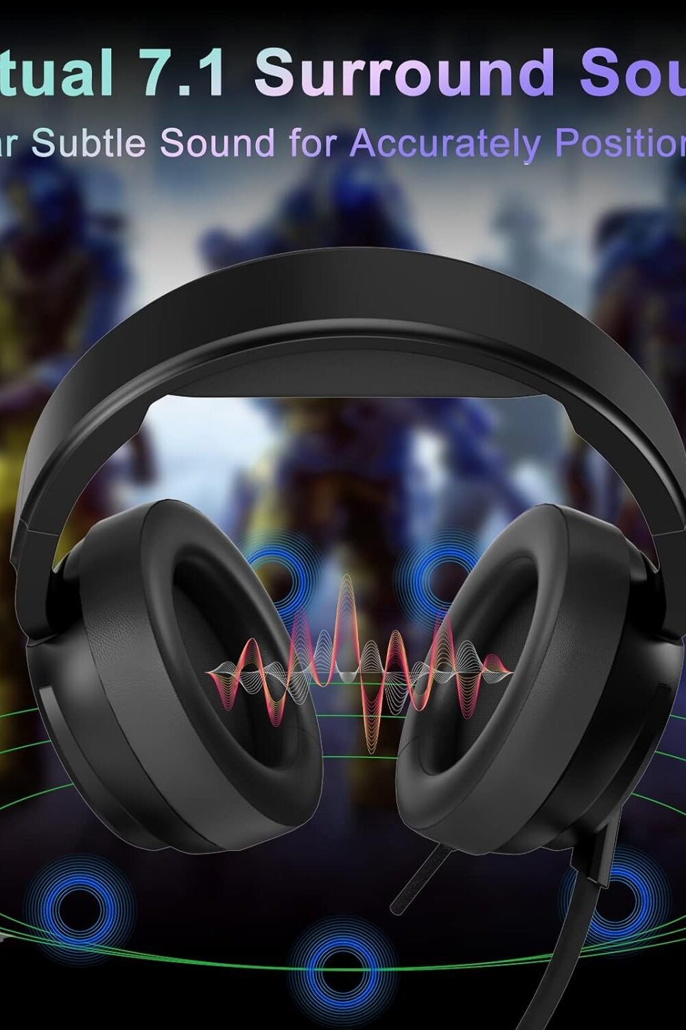 Jeecoo VU Pro Gamg Headset with RGB Lights 3 Jeecoo Vu Pro Gamg Headset With Rgb Lights - Image 3