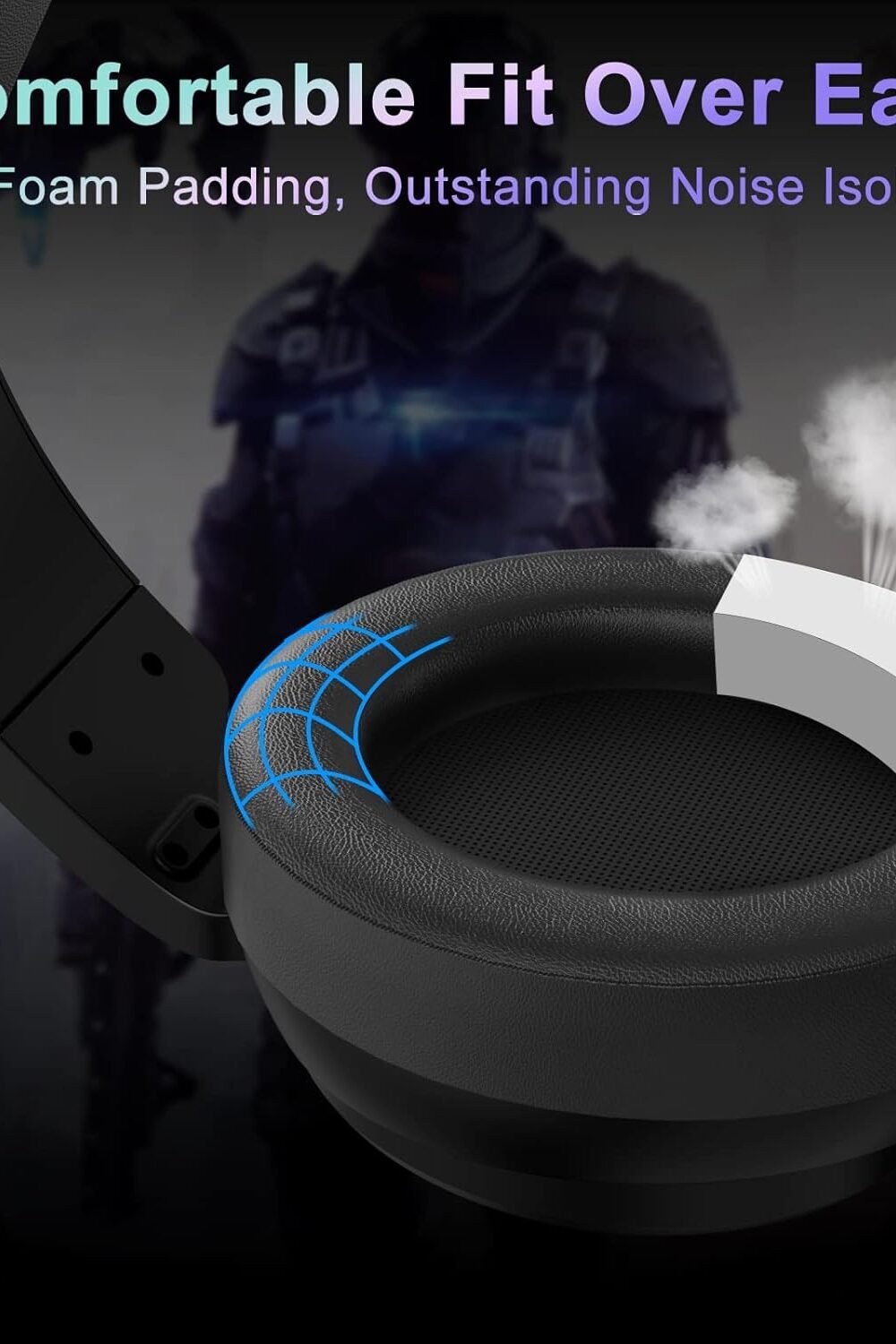 Jeecoo VU Pro Gamg Headset with RGB Lights 5 Jeecoo Vu Pro Gamg Headset With Rgb Lights - Image 5