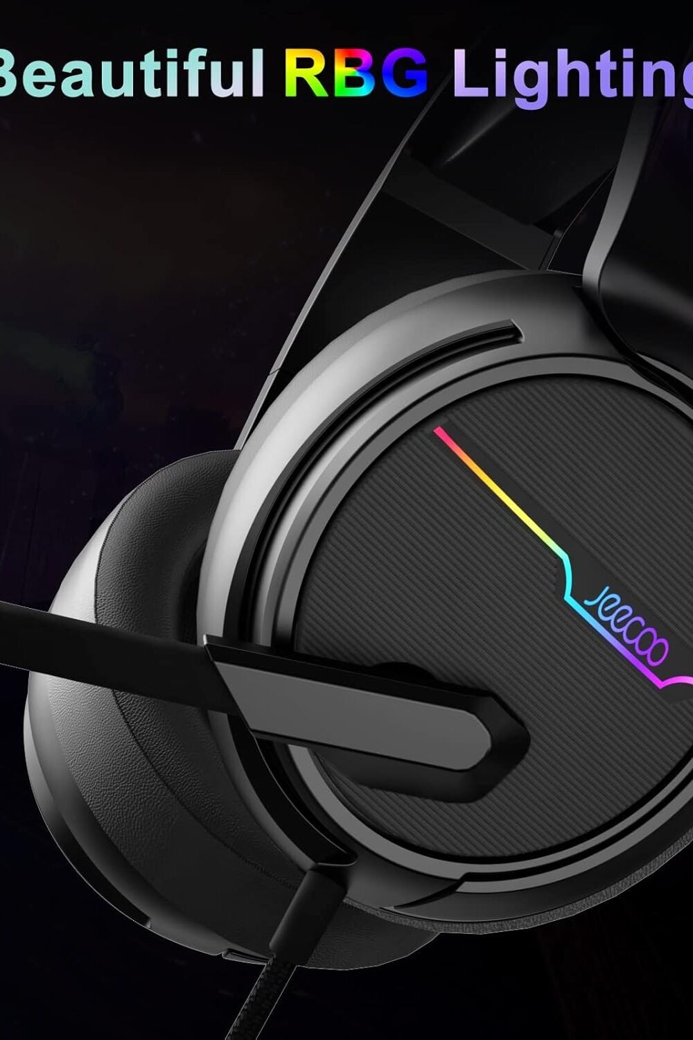 Jeecoo VU Pro Gamg Headset with RGB Lights 7 Jeecoo Vu Pro Gamg Headset With Rgb Lights - Image 7