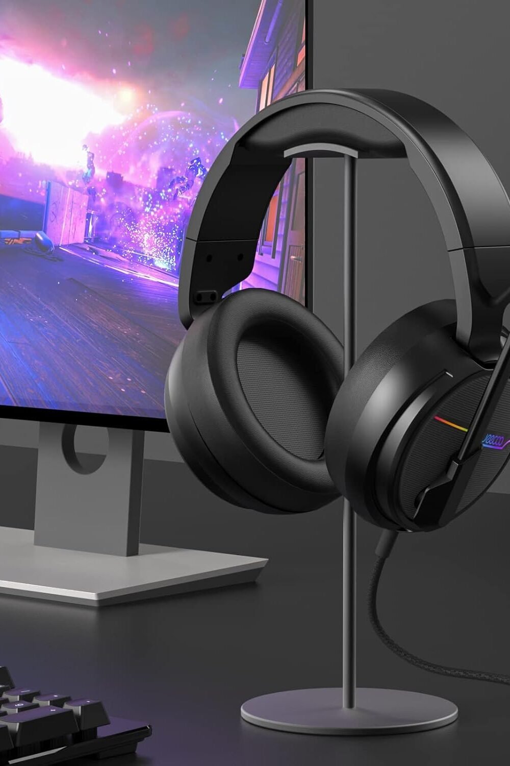 Jeecoo VU Pro Gamg Headset with RGB Lights 8 Jeecoo Vu Pro Gamg Headset With Rgb Lights - Image 8