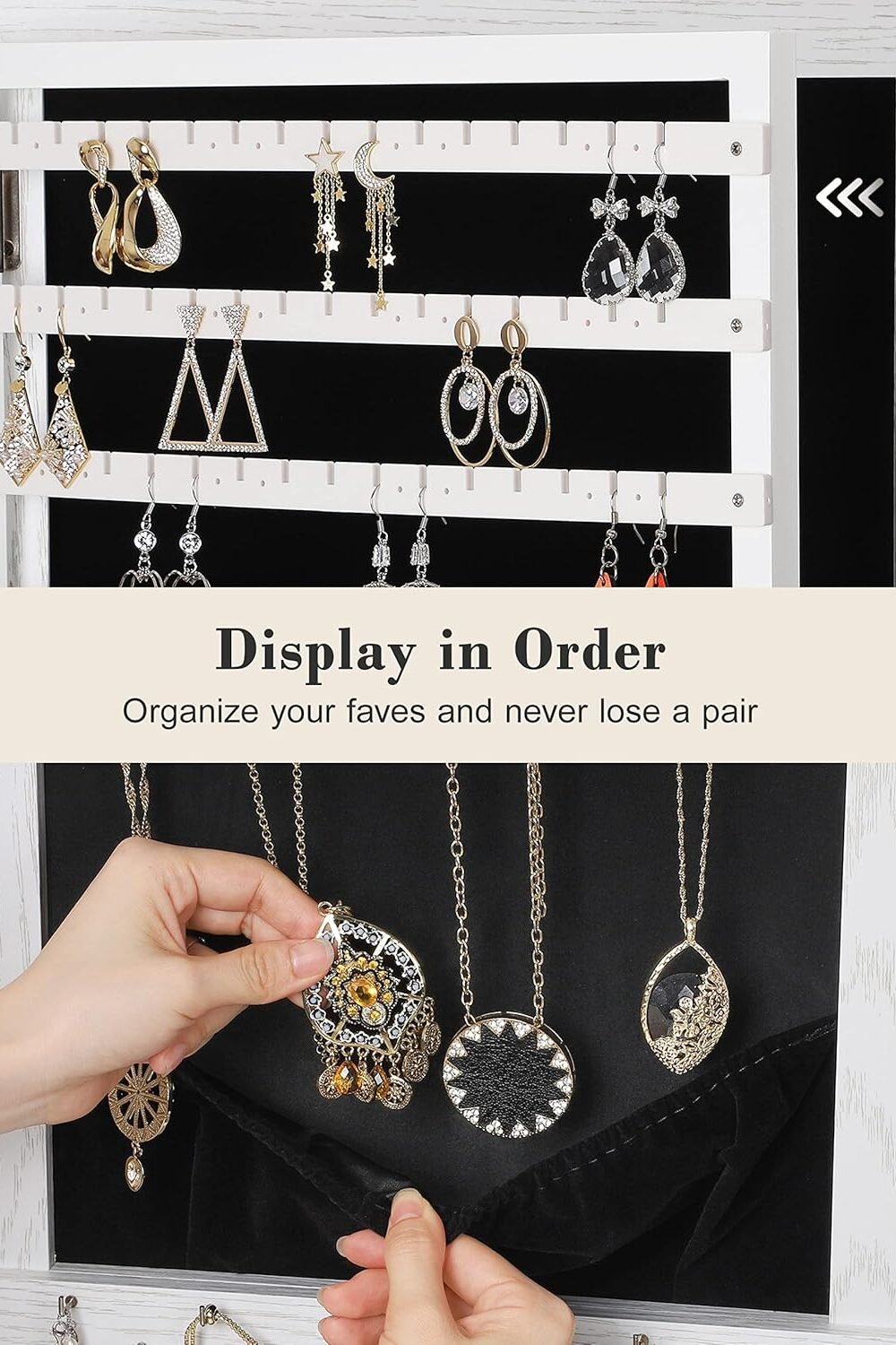 Nicetree Swivel Jewelry Cabet With Led Mirror - Image 8