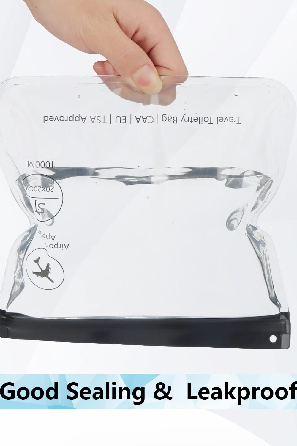 Clear Ts Pproved Quart Size Iletry Bag - Waterproof Leakproo - Image 3