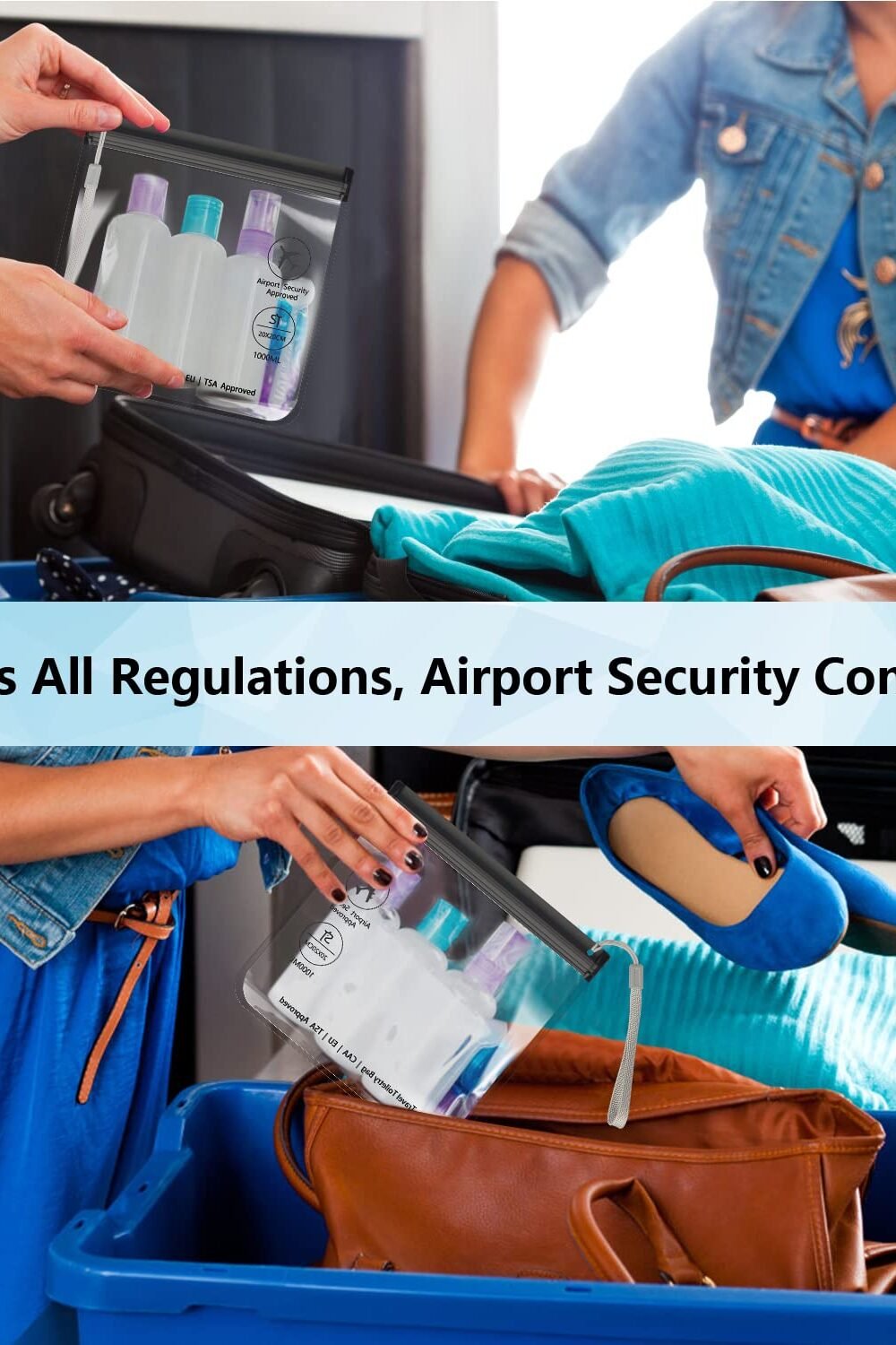 Clear Ts Pproved Quart Size Iletry Bag - Waterproof Leakproo - Image 5