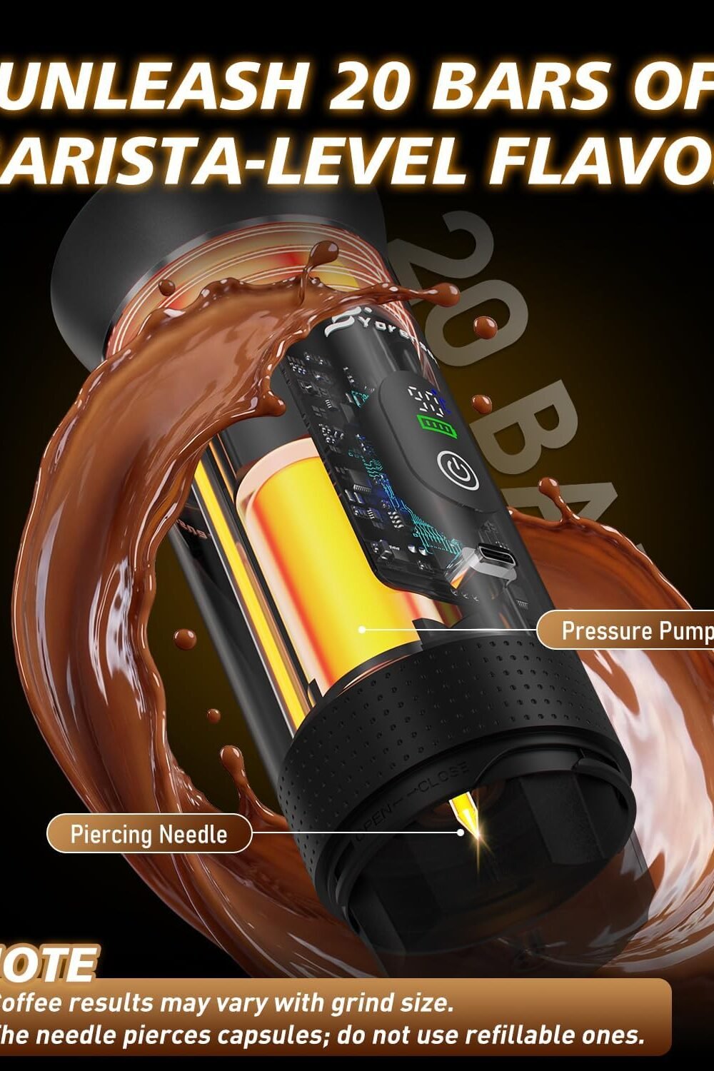 Portable Self-Heatg Espresso Maker with USB-C 3 Portable Self-Heatg Espresso Maker With Usb-C - Image 3