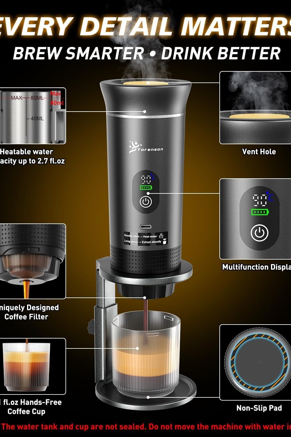 Portable Self-Heatg Espresso Maker with USB-C 5 Portable Self-Heatg Espresso Maker With Usb-C - Image 5