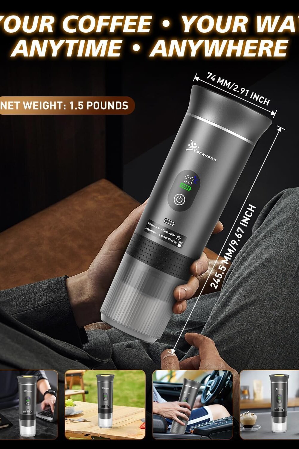 Portable Self-Heatg Espresso Maker with USB-C 8 Portable Self-Heatg Espresso Maker With Usb-C - Image 8