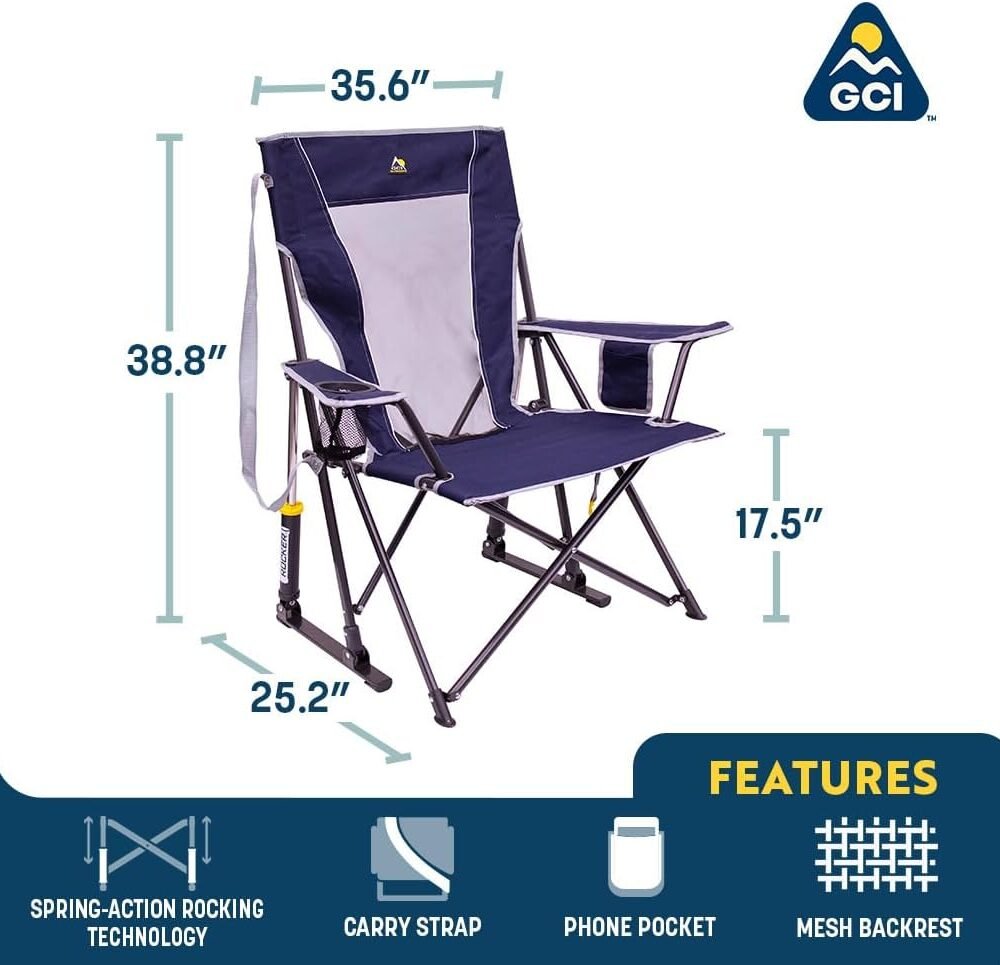 Gci Outdoor Comet Pro Rocker Chair - Indigo Blue - Image 3