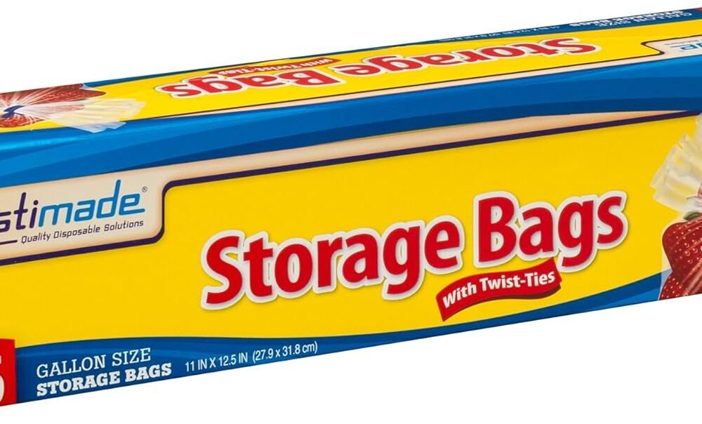 Gallon Size Disposable Plastic Srage Bags With Twist Tie - Image 3