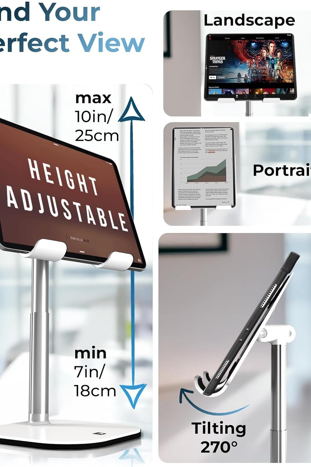 Djustable Tablet Stand - Premium Ipad Holder - Image 3