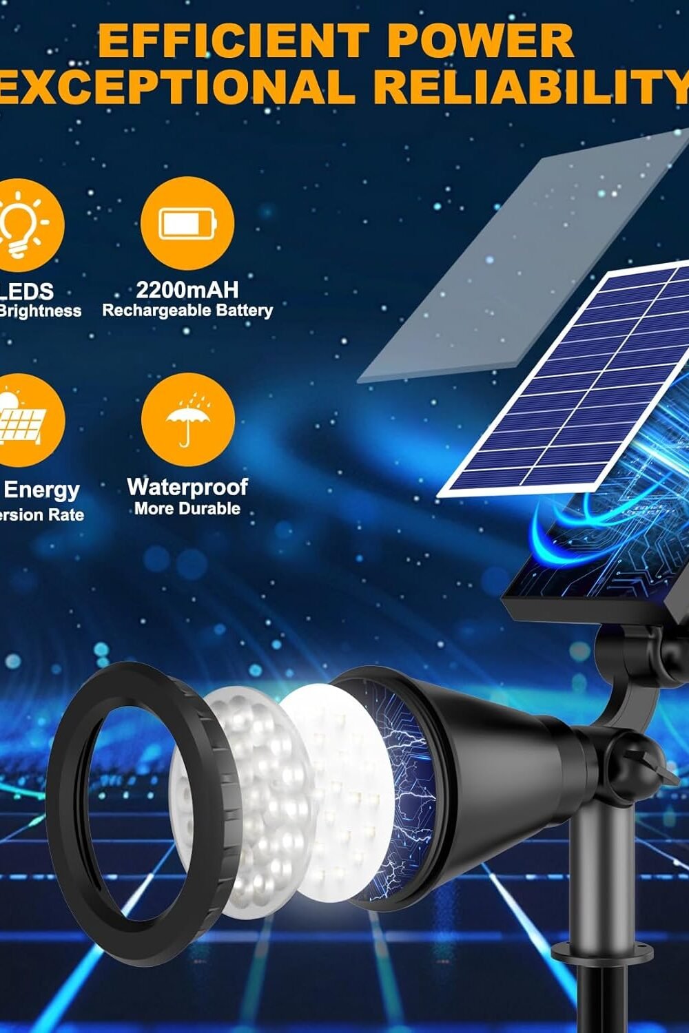 Djustable Solar Spot Lights Outdoor Use - Image 3