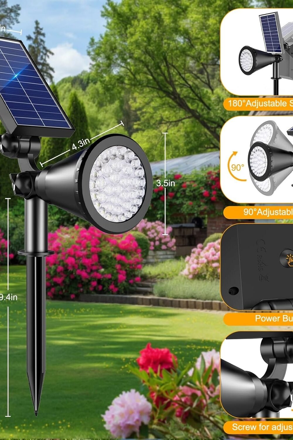 Djustable Solar Spot Lights Outdoor Use - Image 7