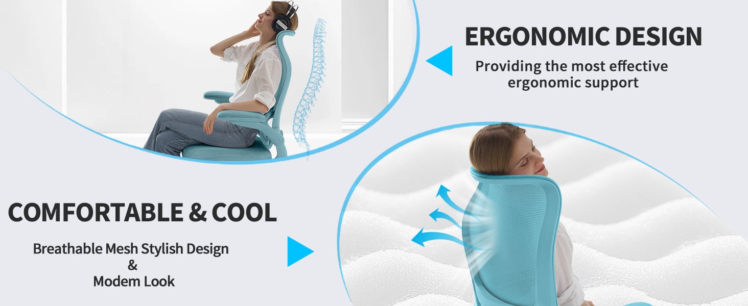 Ergonomic Office Chair with djustable Lumbar Support 588