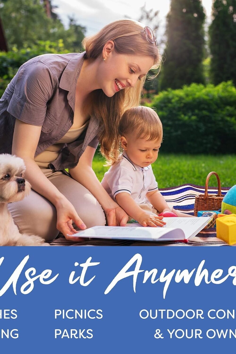 Extra Large Waterproof Picnic Blanket - Soft Foldable - Image 3