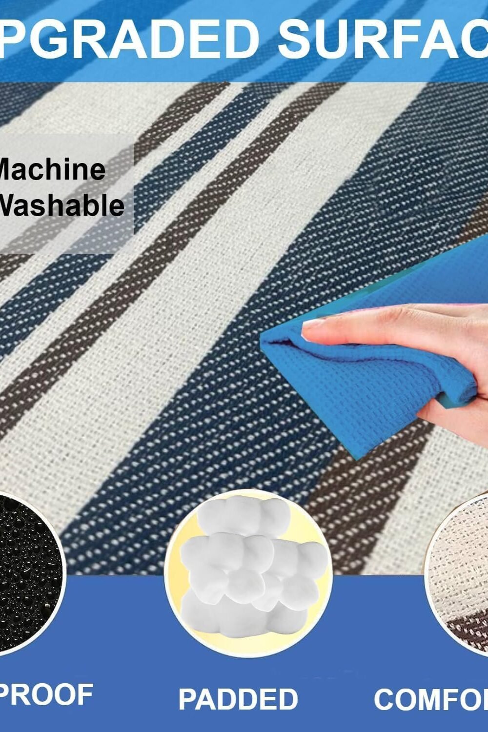 Extra Large Waterproof Picnic Blanket - Soft Foldable - Image 4