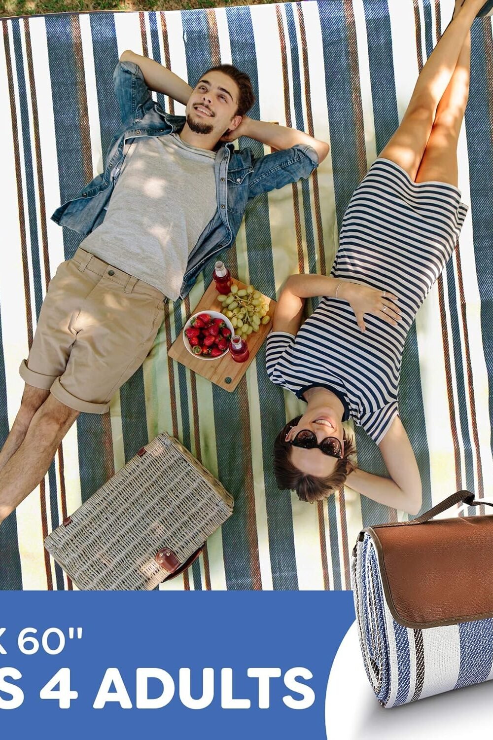 Extra Large Waterproof Picnic Blanket - Soft Foldable - Image 7