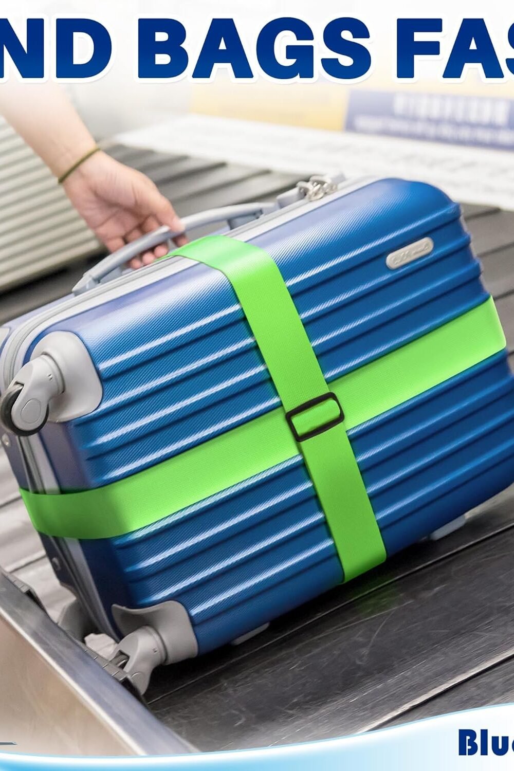 Premium Neon Green Luggage Straps - Djustable - Image 5