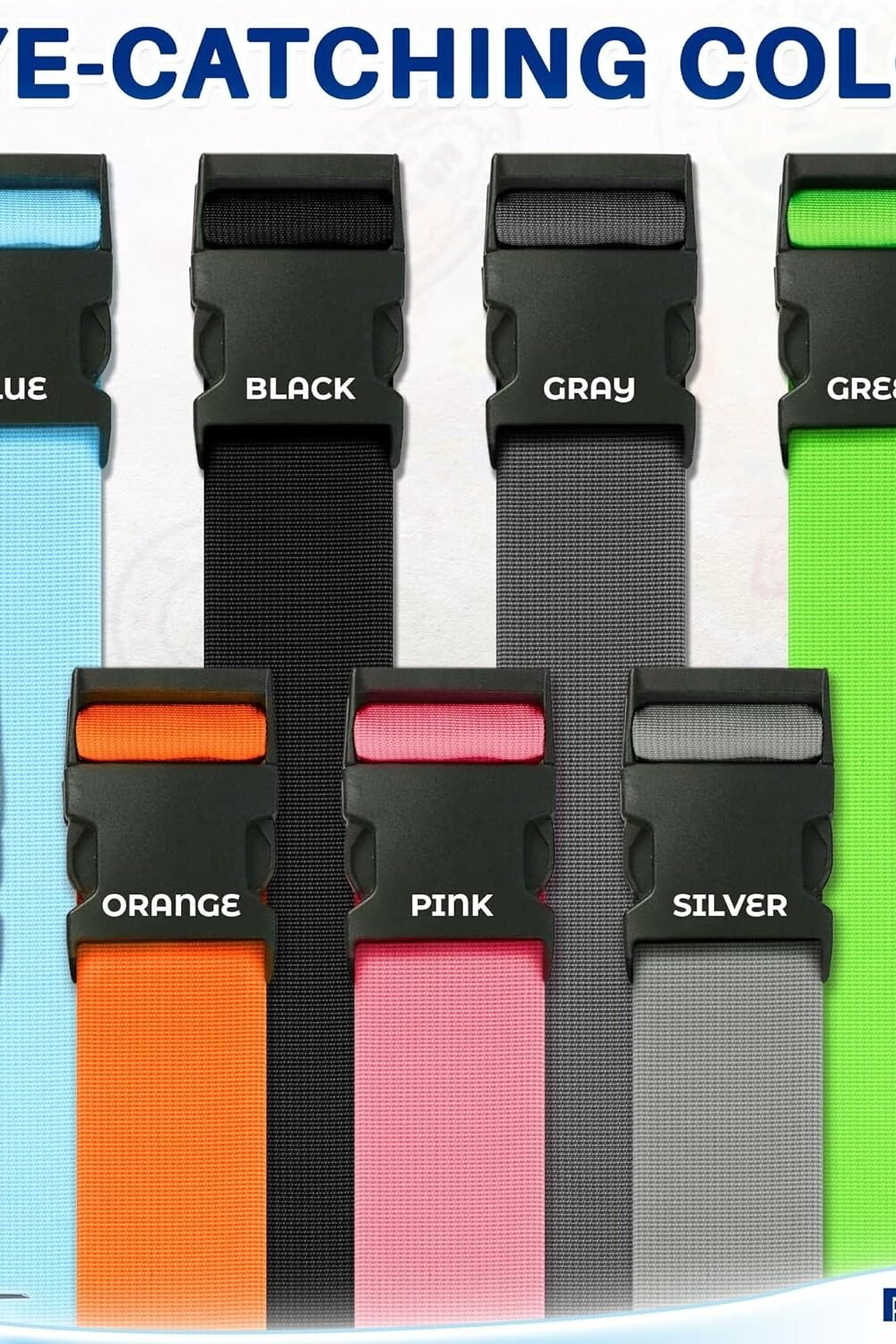 Premium Neon Green Luggage Straps - Djustable - Image 9