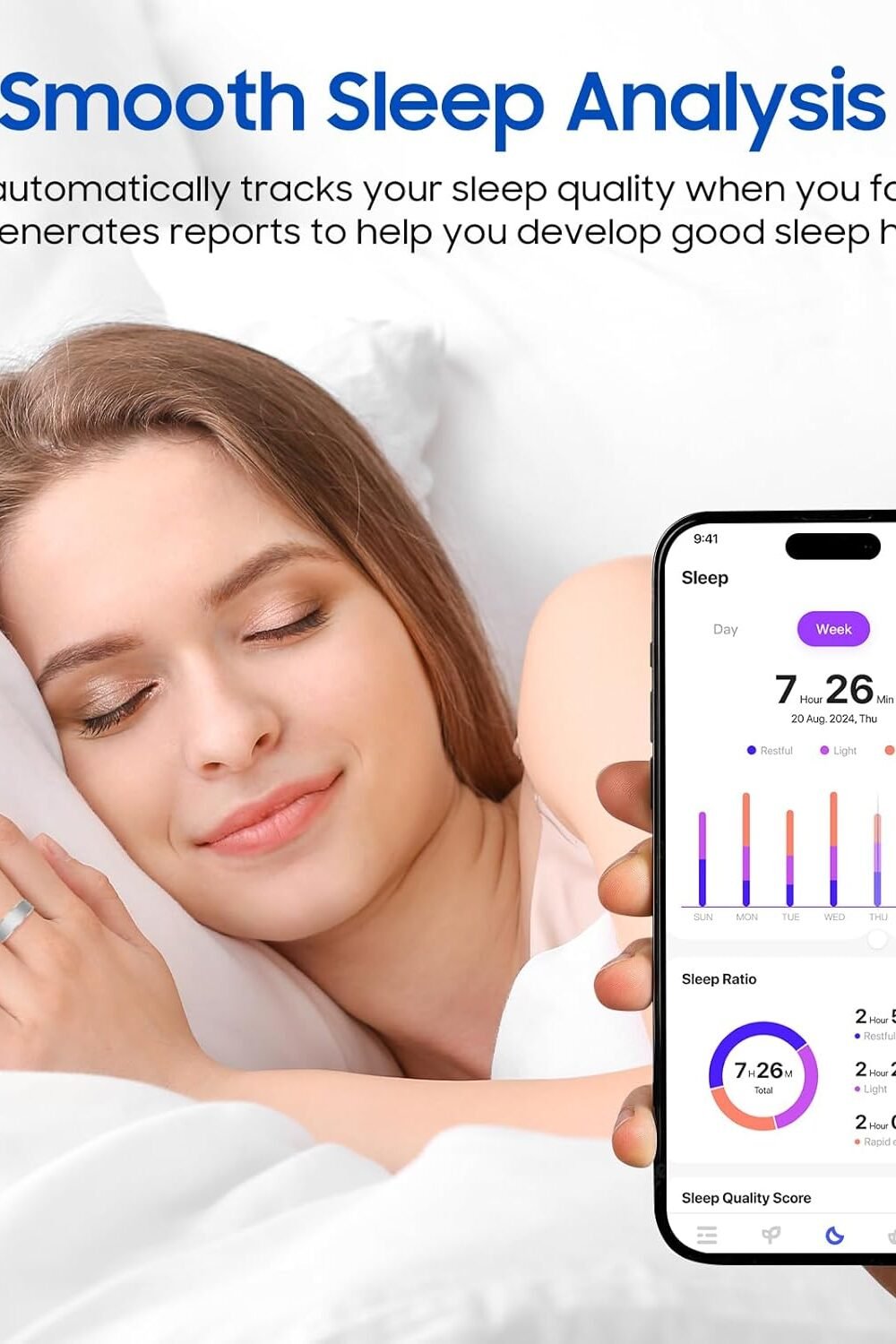 Smart Health Acker With Stress Sleep Monir - Waterproof - Image 5