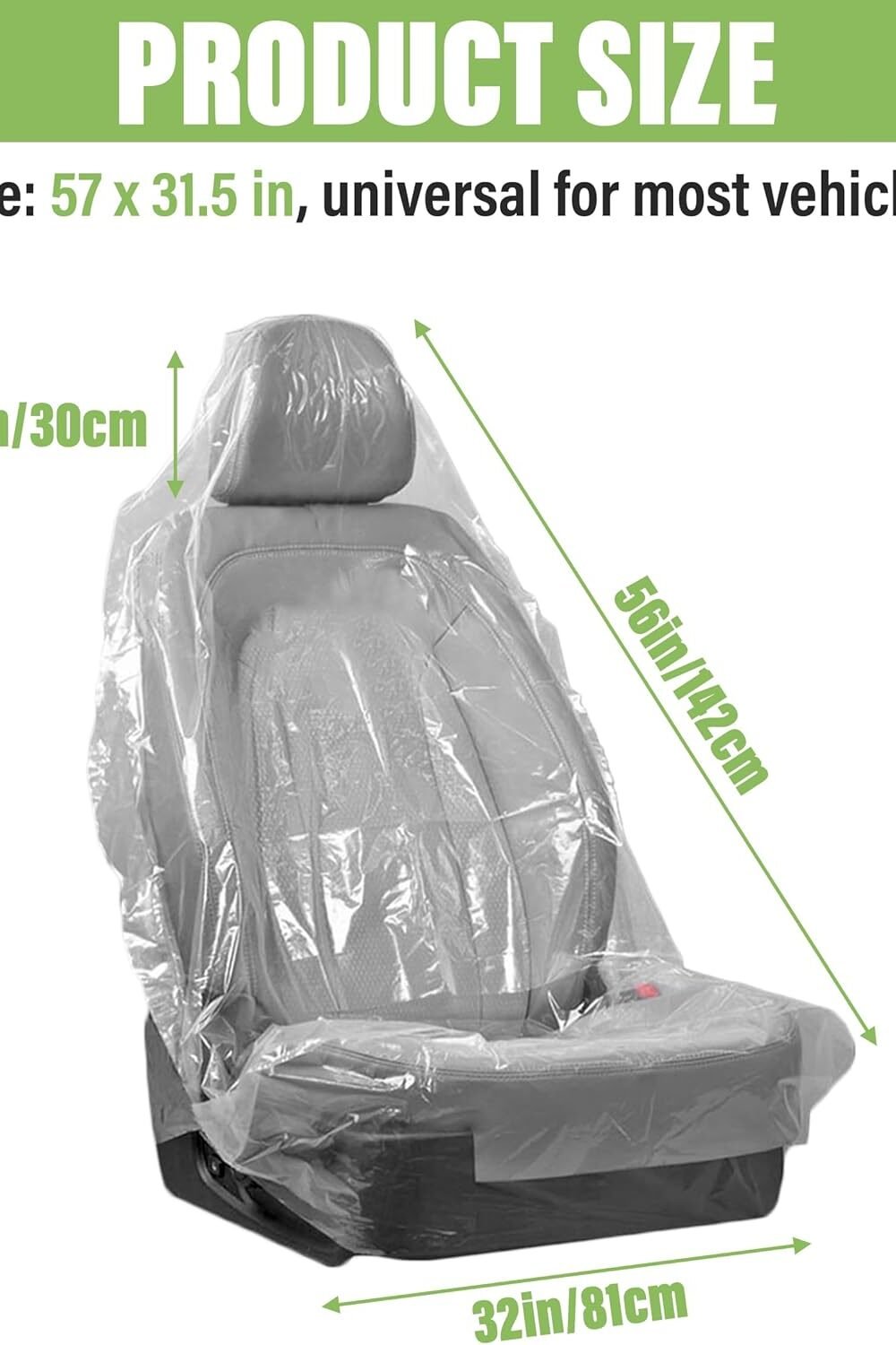 Universal Disposable Pe Plastic Seat Cover - Clear Lightweig - Image 3