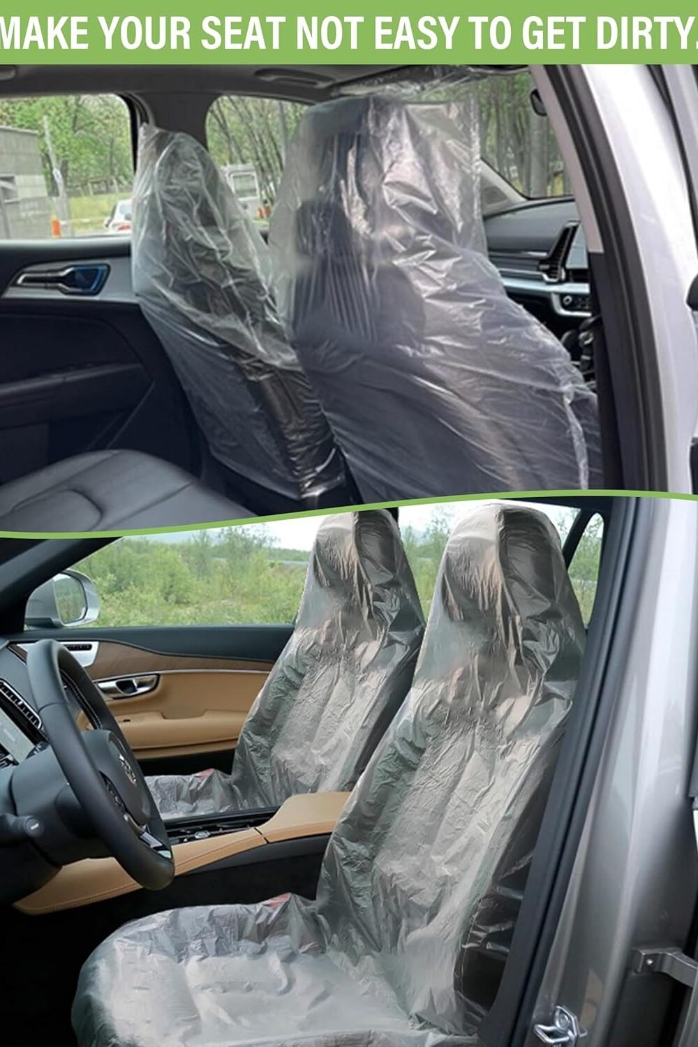 Universal Disposable Pe Plastic Seat Cover - Clear Lightweig - Image 4