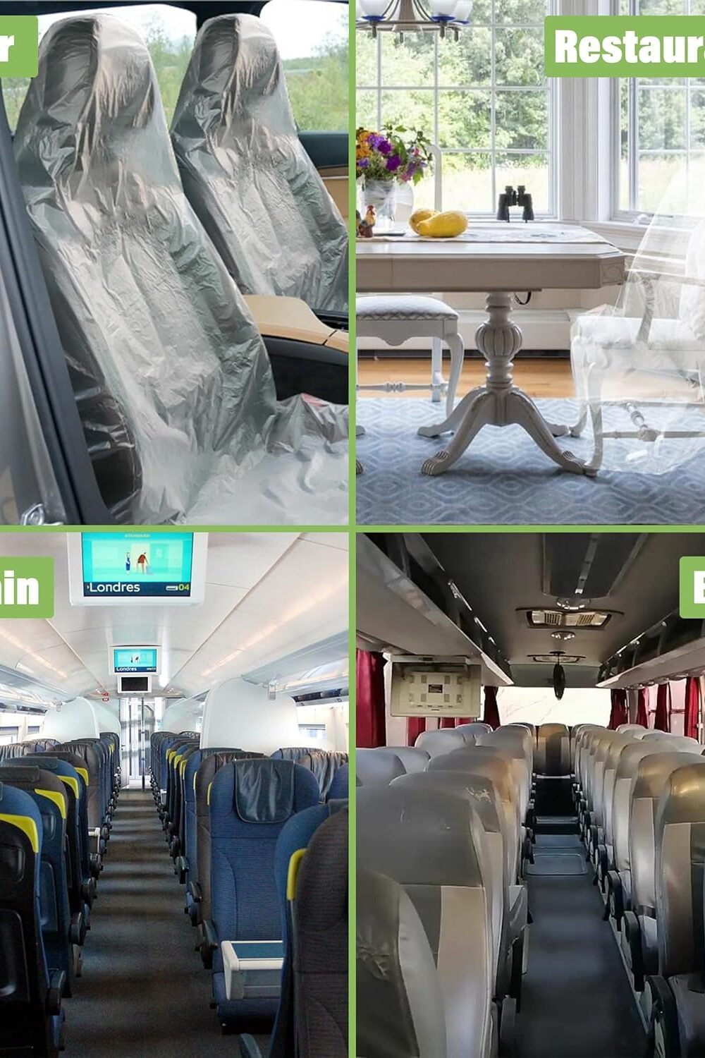 Universal Disposable Pe Plastic Seat Cover - Clear Lightweig - Image 5