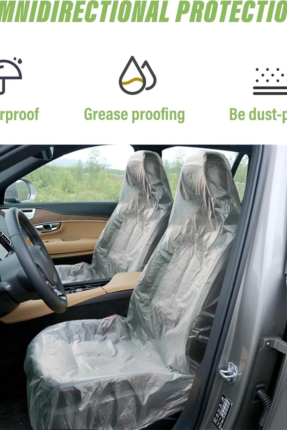 Universal Disposable Pe Plastic Seat Cover - Clear Lightweig - Image 6