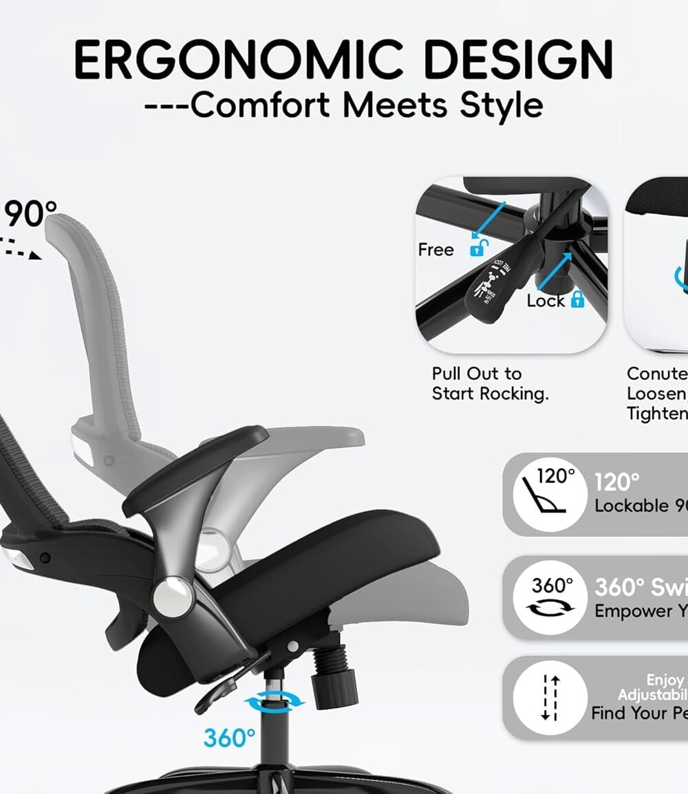 Ergonomic Office Chair With Back Support - Big Tall Design - Image 7