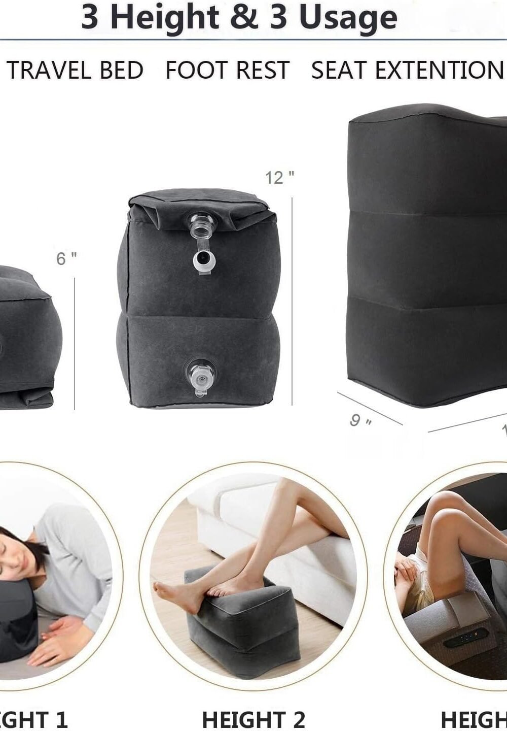 Djustable Inflatable Foot Rest Pillow Avel - Image 4