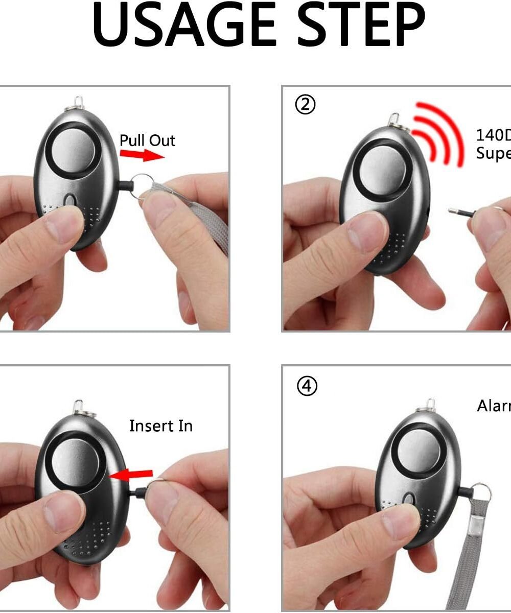 Personal Larm Keycha With Led Light Women And Kids - Image 4