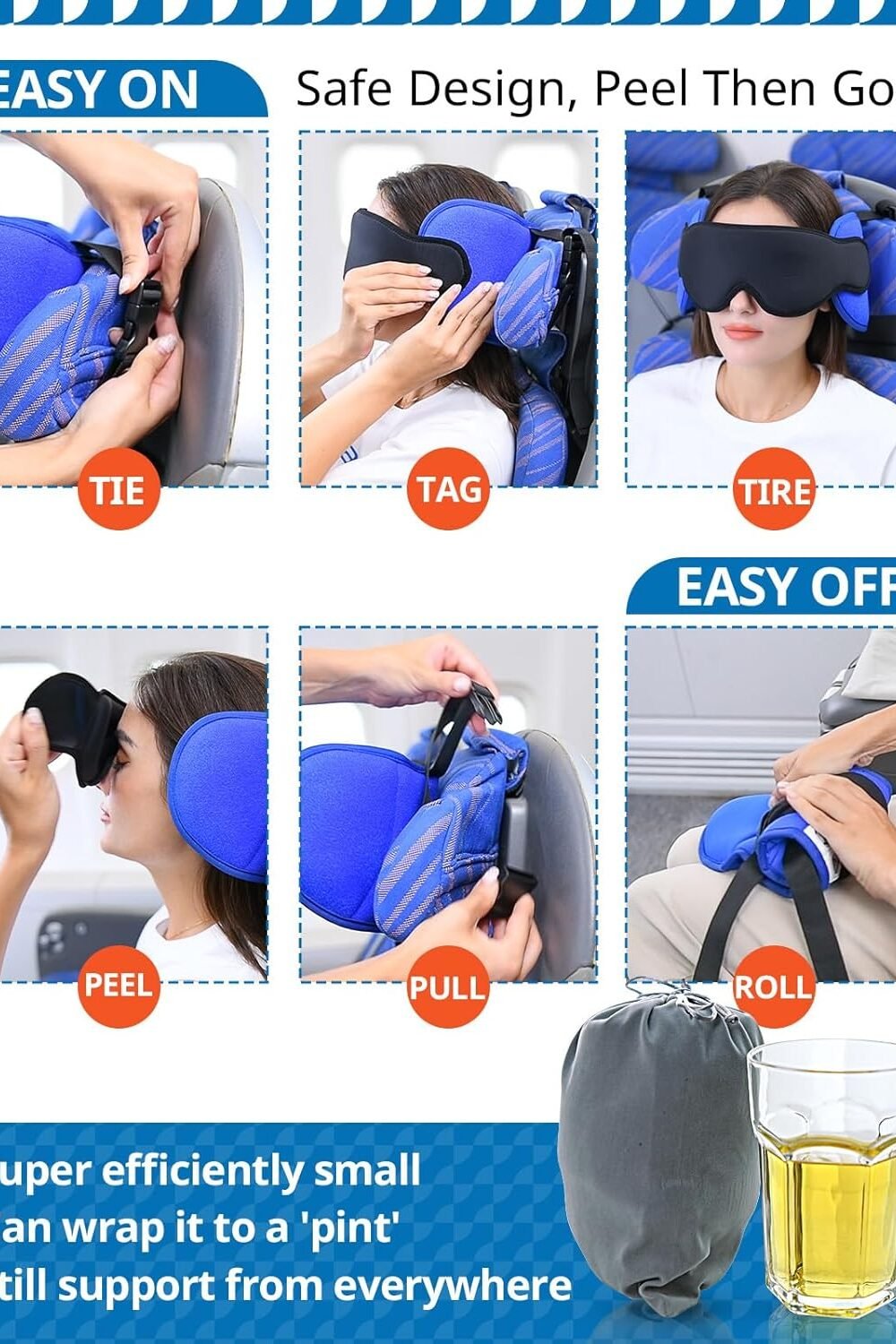 Avel Neck Pillow Sleep Mask Set Long Flights - Image 4