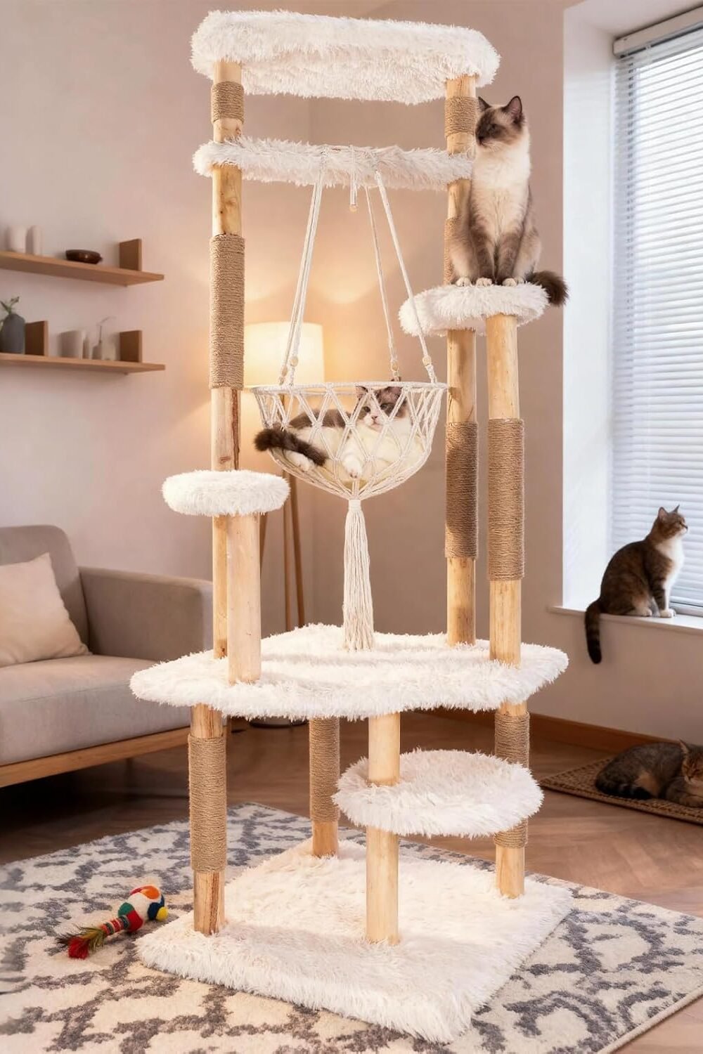Luxury Multi-Level Cat Wer With Hammock - Image 8
