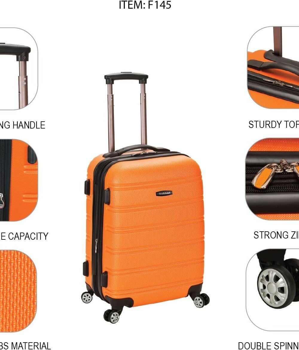 Rockland Melbourne Expandable Hardside Carry-On Luggage - Image 9