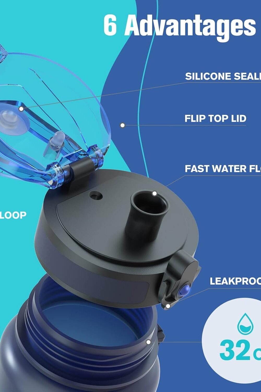 Sahara Sailor Leakproof Water Bottle Oz - Motivational Time - Image 4