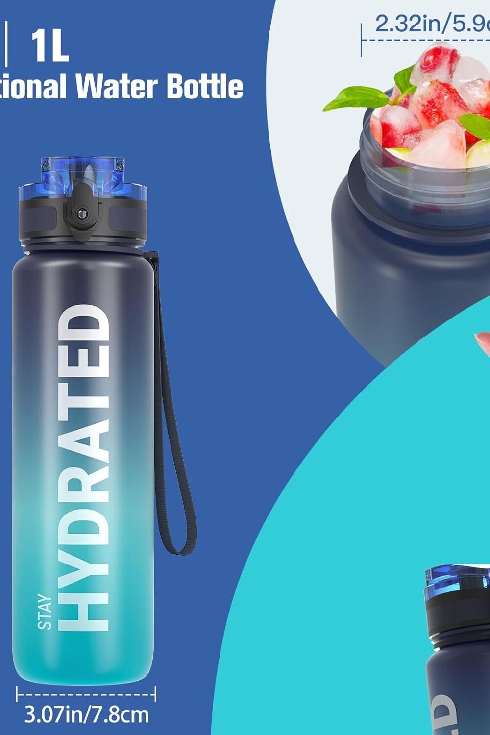 Sahara Sailor Leakproof Water Bottle Oz - Motivational Time - Image 5