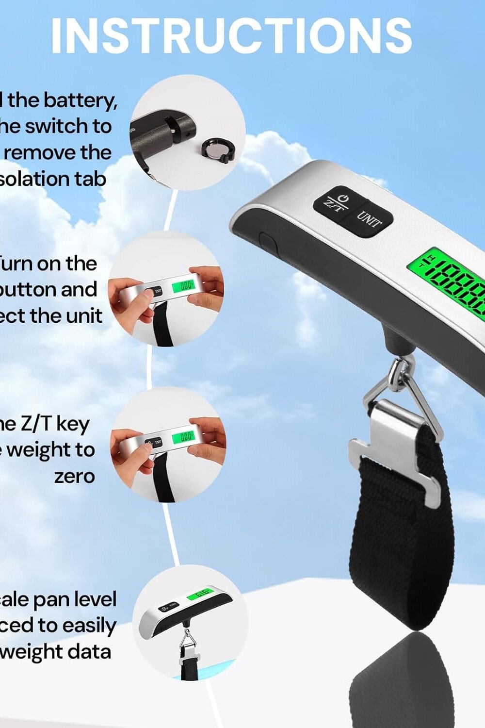 Portable Digital Luggage Scale With Lcd Display - Image 6