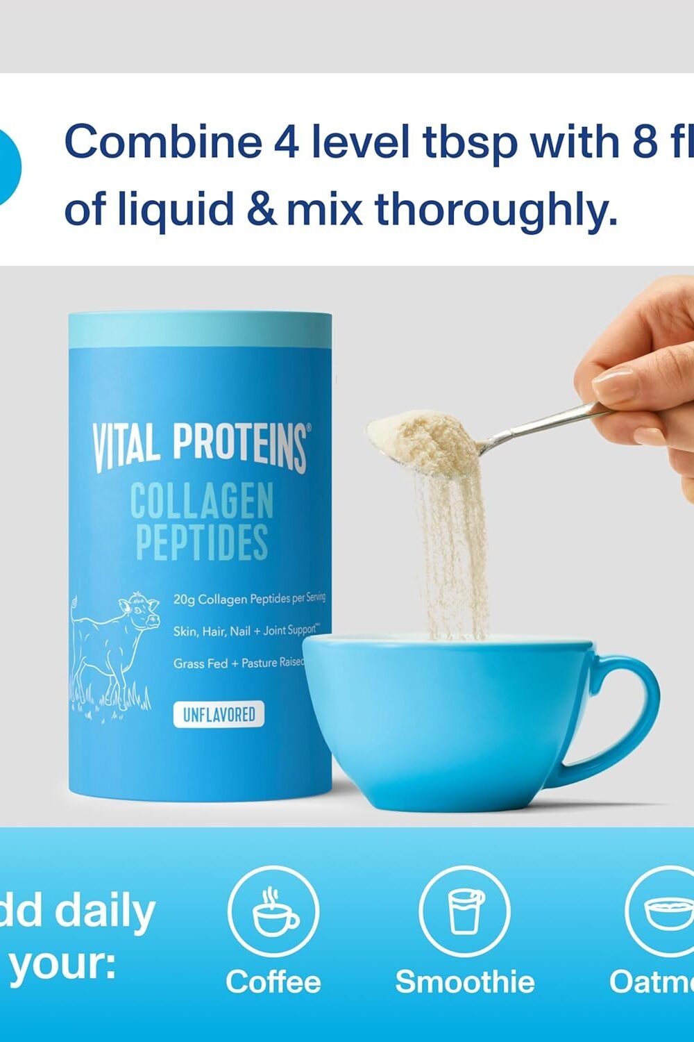 Vital Protes Collagen Peptides Powder - Unflavored 8 Vital Protes Collagen Peptides Powder - Unflavored - Image 8