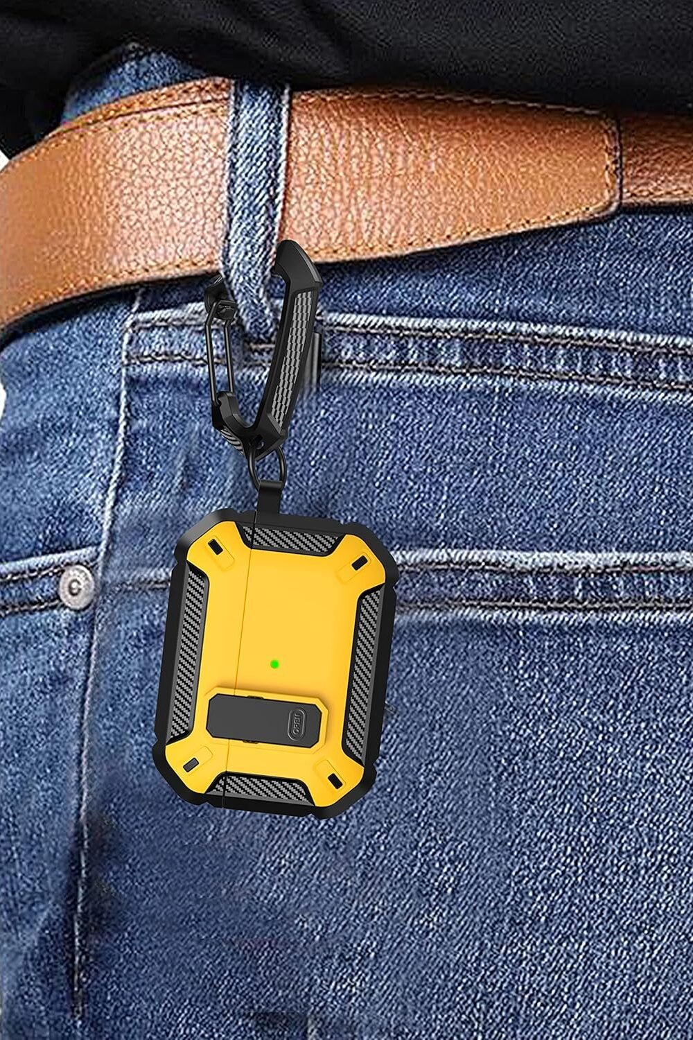 Maxjoy Irpods Pro Case With Lock - Shockproof Yellow Cover - Image 7