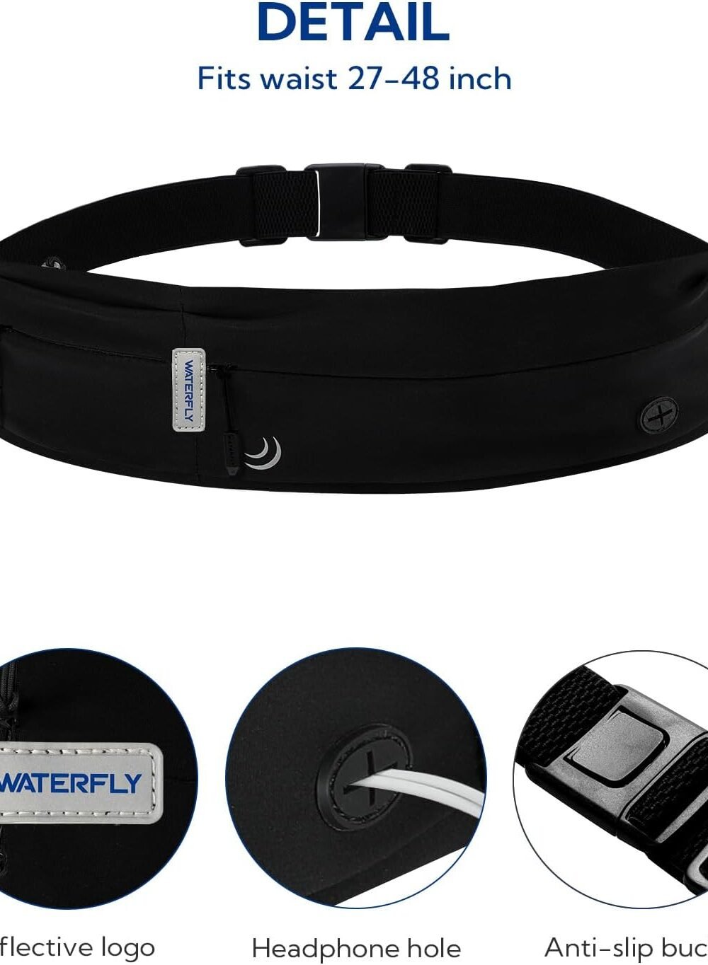Wterfly Runng Belt Fanny Pack - Fitness Waist Bag - Image 5