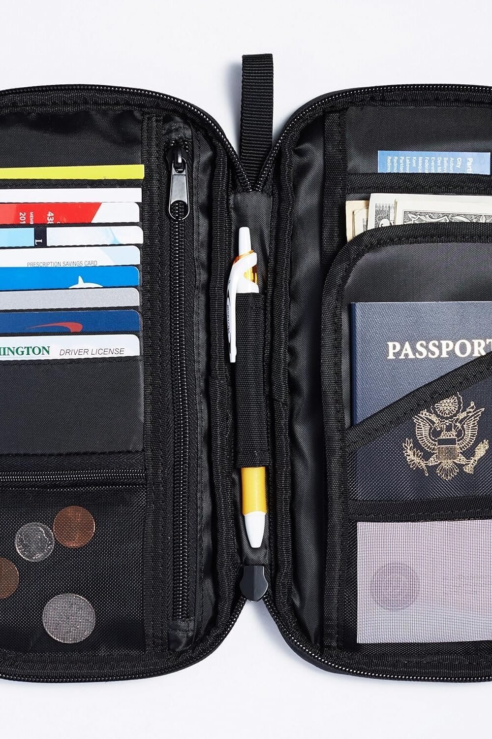 Mazon Basics Rfid Passport Wallet - Durable Nylon Holder - Image 3