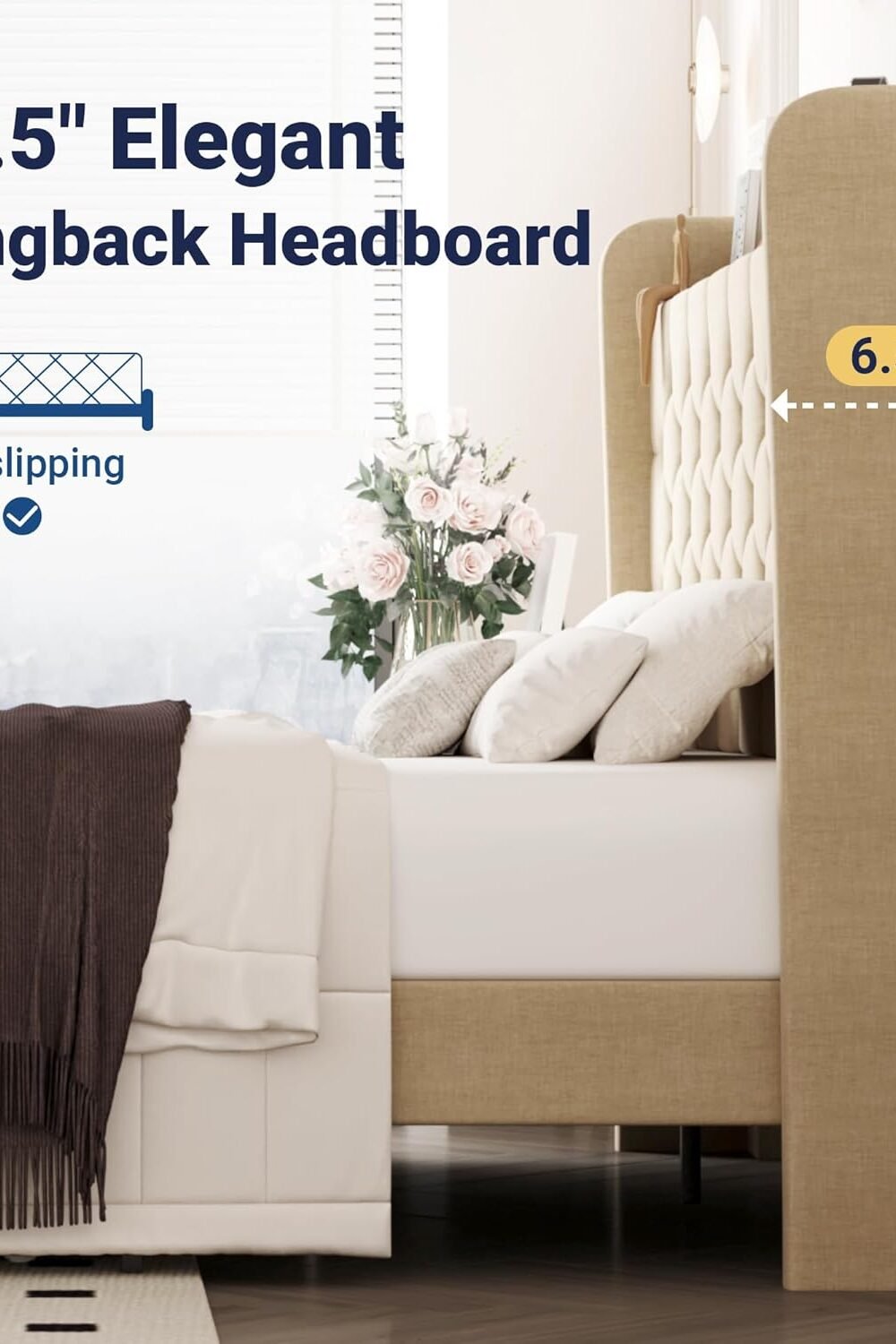 Queen Size Bed Frame With Usb Chargg Station - Image 6