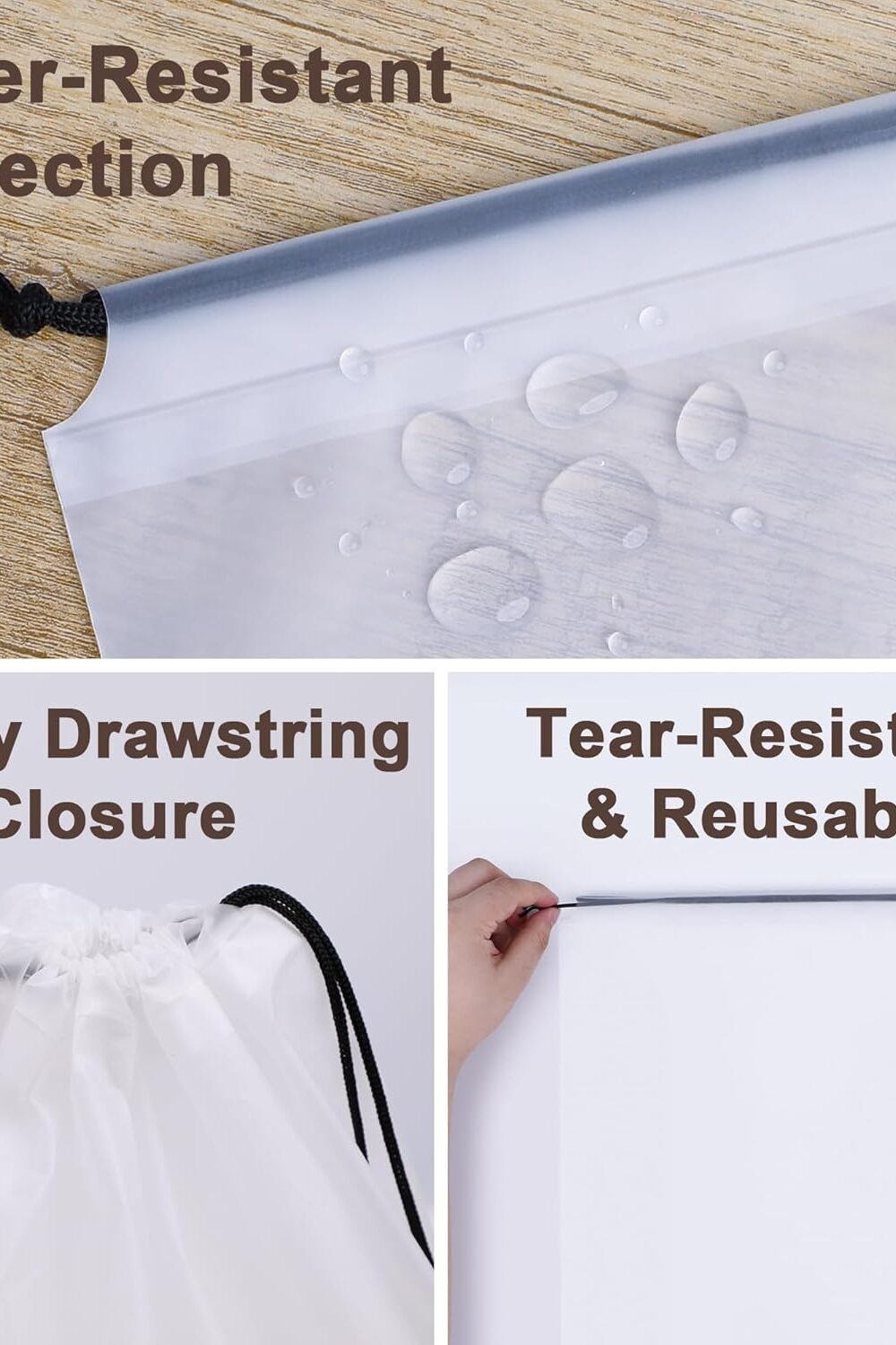 Reusable Clear Shoe Bags - Water-Resistant Avel Srage - Image 4