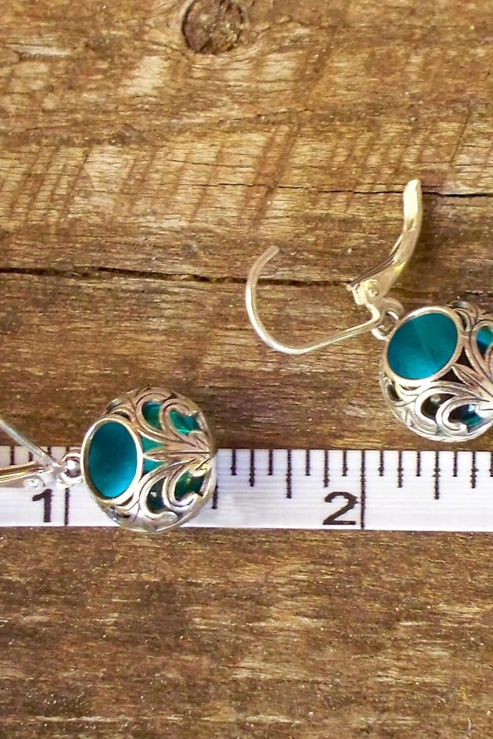 Handmade Vtage Lace Leverback Earrgs - Eco-Friendly Silver - Image 4