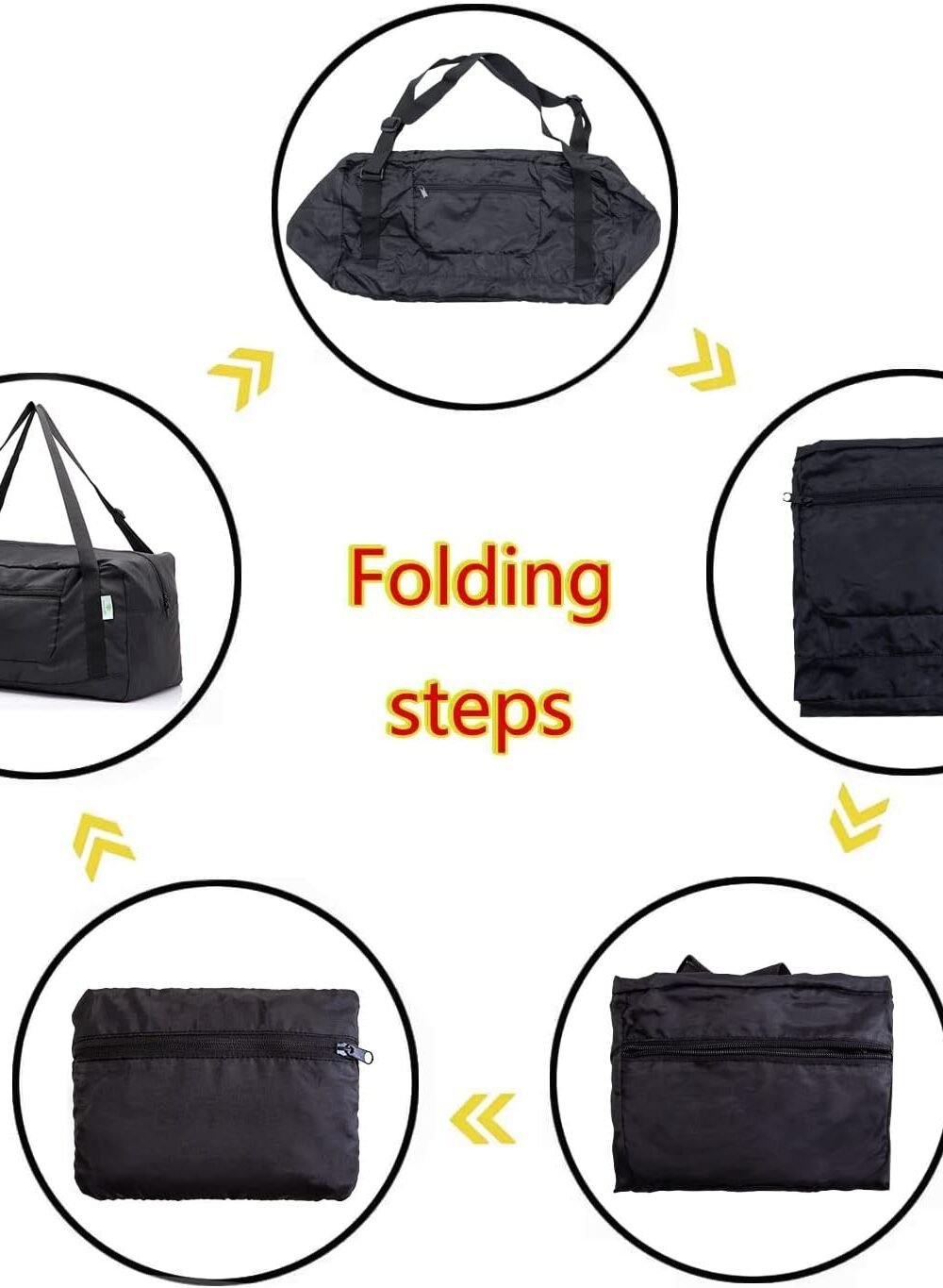 Holyluck Foldable Avel Duffel Bag - Black - Image 4