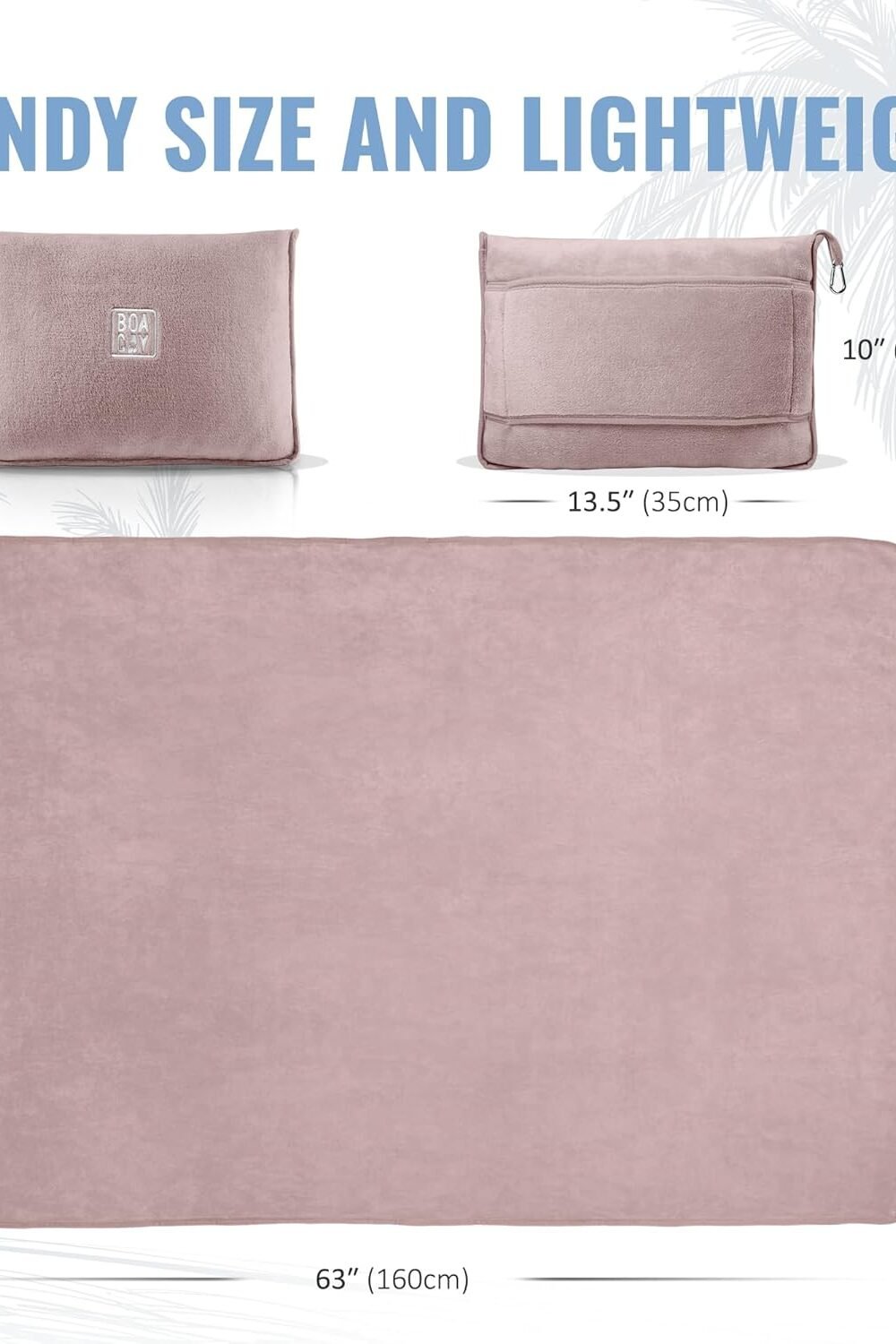BOCY Soft Warm avel Blanket with Pillow 7 Bocy Soft Warm Avel Blanket With Pillow - Image 7