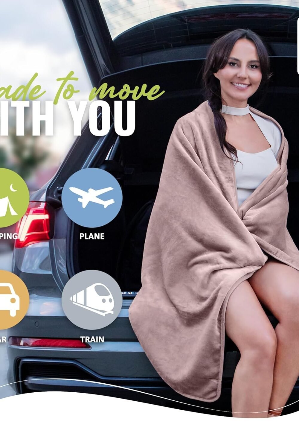 BOCY Soft Warm avel Blanket with Pillow 8 Bocy Soft Warm Avel Blanket With Pillow - Image 8