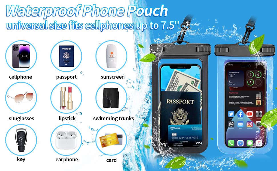 Universal Waterproof Phone Pouch - IPX Dry Bag Case 520