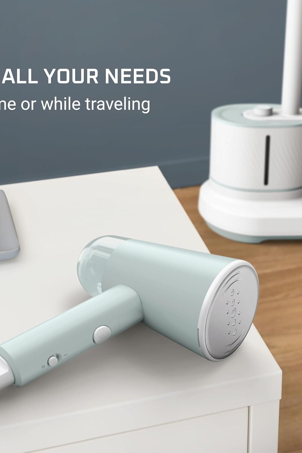 Rowenta Portable Handheld Clothes Steamer - Green - Image 3