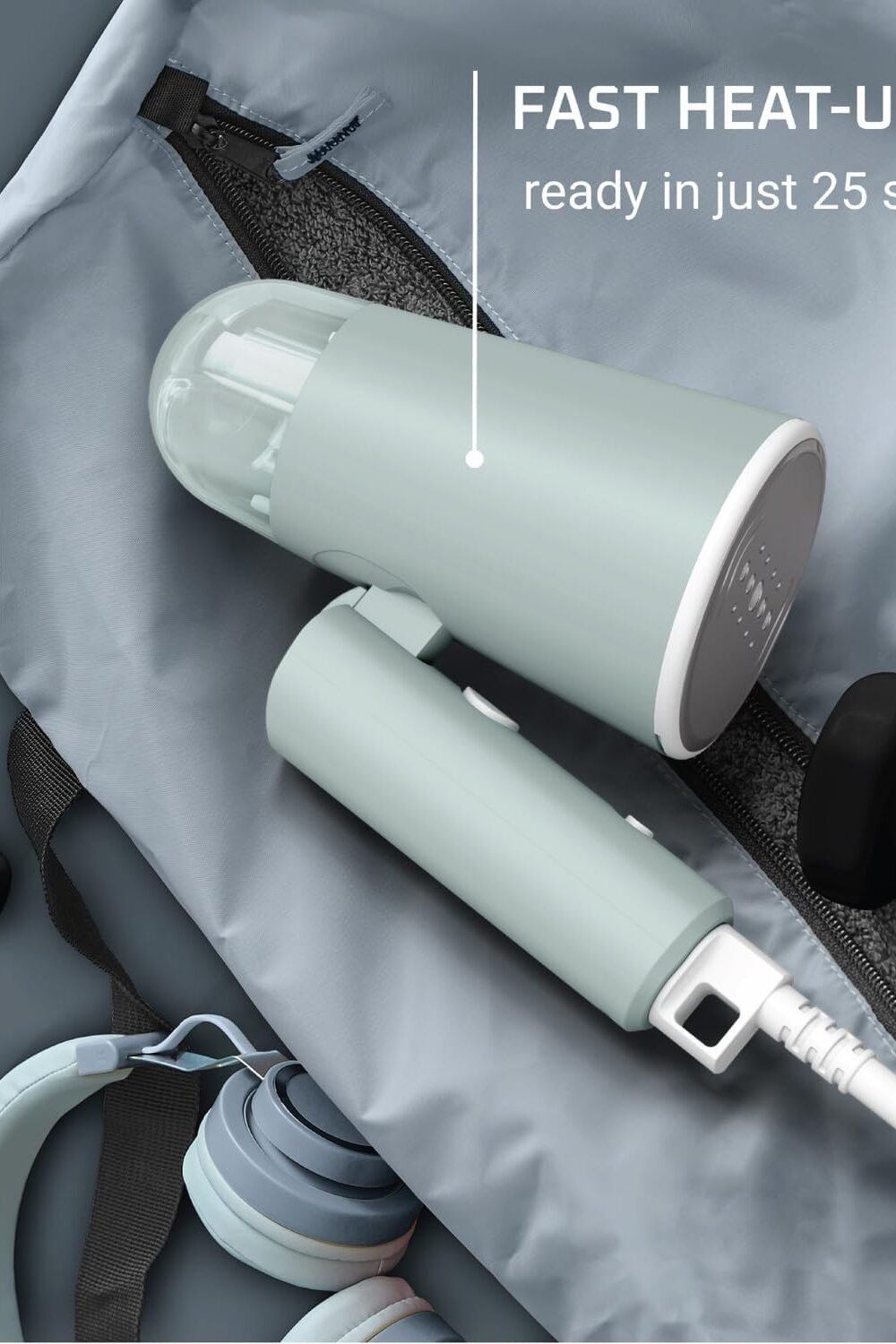 Rowenta Portable Handheld Clothes Steamer - Green - Image 7