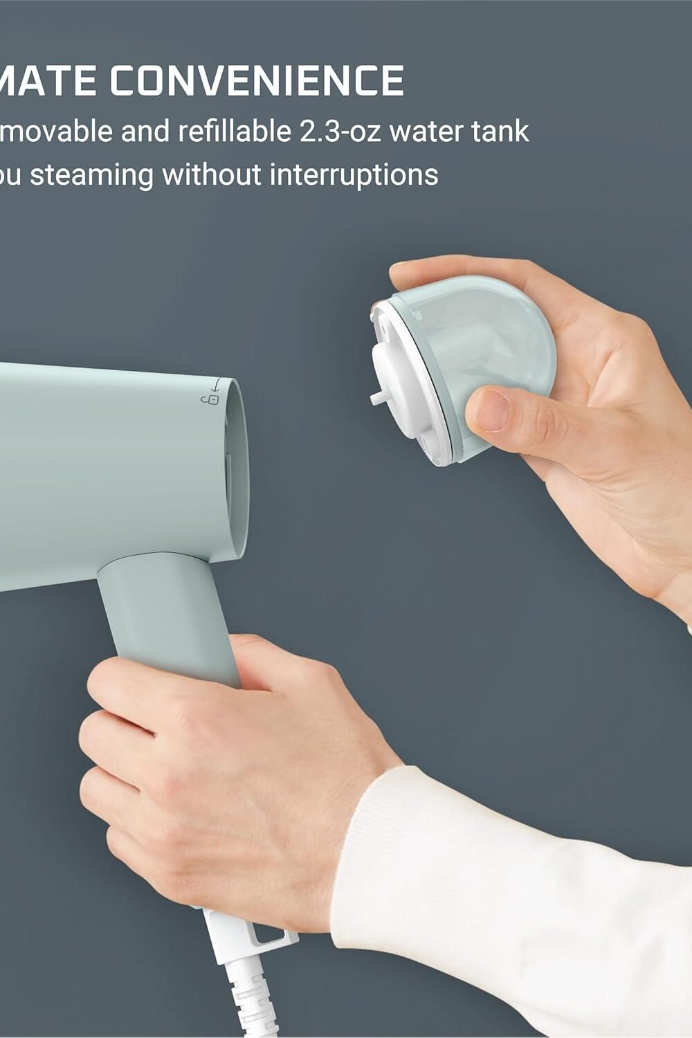 Rowenta Portable Handheld Clothes Steamer - Green - Image 8